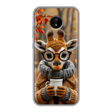 Друкований чохол 'Звірята з кавою' для Nokia C20 – Жираф з кавою