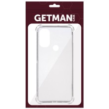TPU чехол GETMAN Ease logo усиленные углы для Nokia C21 Plus – Прозрачный