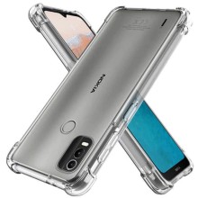 TPU чехол GETMAN Ease logo усиленные углы для Nokia C21 Plus – Прозрачный