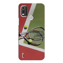 Чехлы с принтом Спортивная тематика для Nokia C21 Plus – Ракетки теннис
