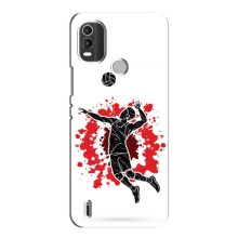 Чехлы с принтом Спортивная тематика для Nokia C21 Plus – Волейболист