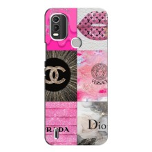 Чохол (Dior, Prada, YSL, Chanel) для Nokia C21 Plus (Модніца)