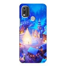 Рождественские Чехлы для Nokia C21 Plus (VPrint) (Рождественский город)