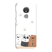 Чохли з зображенням різних тварин на Nokia C21 (Здивовані ведмедики)