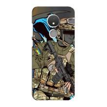 Чехлы с картинкой ЗСУ для Nokia C21 (AlphaPrint) (Воїн ЗСУ)