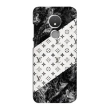 Чохол Стиль Louis Vuitton на Nokia C21 (LV на білому)