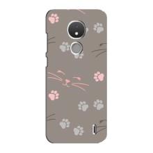 Чохол з малюнком кіт на Nokia C21 – Лапи і вуса