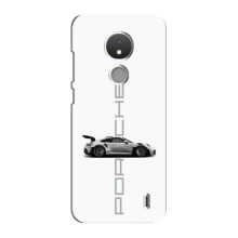 Чохол з авто Порше для Nokia C21 – білий порше