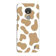 Чохол з принтом корови на Нокія С21 – Бежевий принт