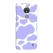 Чохол з принтом корови на Нокія С21 – Фіолетовий принт