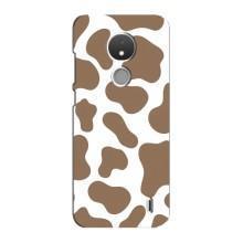 Чохол з принтом корови на Нокія С21 – Коричневий принт
