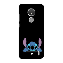 Чохол з принтом Стіч на Nokia C21 (Стіч на чорному)