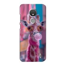 Чехол с принтом стильные животные для Нокиа С21 (Стильный жирав)