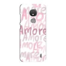 Чохол з розовим принтом для Nokia C21 – Любов