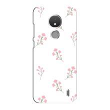Чохол з розовим принтом для Nokia C21 – Рожеві квіти