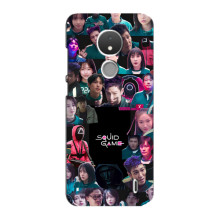 Чохол Гра в кальмара для Nokia C21 – Колаж гра кальмара
