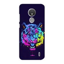 Силіконовий бампер з картинкою звірів для Nokia C21 (Тигр-Арт)