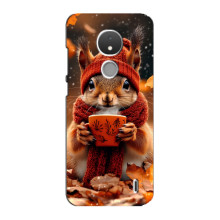 Друкований чохол 'Звірята з кавою' для Nokia C21 – Білка з кавою