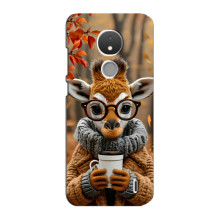 Друкований чохол 'Звірята з кавою' для Nokia C21 – Жираф з кавою