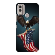 Чехол Флаг USA для Nokia C22 – Орел и флаг