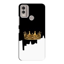 Чехол (Корона на чёрном фоне) для Нокиа С22 – Золотая корона