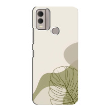 Силконовий чохол з принтом в квітах на Nokia C22 (Монстера зелена)