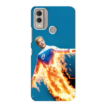 Чехол с принтом Фантастическая четверка для Nokia C22 – Человек-Факел