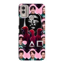 Чехол Гра в кальмара для Nokia C22 – Персонажи игры кальмара