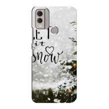 Новогодние, Праздничные Чехлы для Nokia C22 - 2024 год – Let it snow