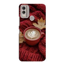 Чехол с уникальным дизайном «Осень с кофе» для Nokia C22 – Кофе на пледе