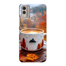 Чехол с уникальным дизайном «Осень с кофе» для Nokia C22 – Кофе на природе