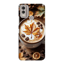 Чехол с уникальным дизайном «Осень с кофе» для Nokia C22 – Пряный кофе