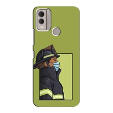Силиконовый бампер (Работники) на Nokia C22 – Пожарник