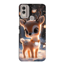 Яркий чехол для Nokia C22 с Зимними Оленятами – Оленёнок