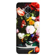 Брендновые Чехлы для Nokia C30 - (PREMIUMPrint) (Nike цветы)