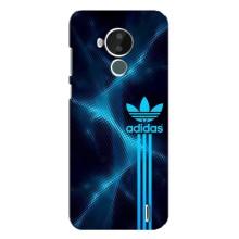 Чехлы Адидас для Nokia C30 (AlphaPrint) (Синий Адидас)