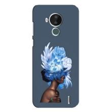 Чехлы (ART) Цветы на Nokia C30 (VPrint) (Цветы на голове)