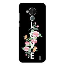 Чехлы для любимой на Нокиа С30 (VPrint) (Цветы LOVE)