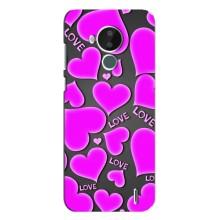Чехлы для любимой на Нокиа С30 (VPrint) (Pink hearts)