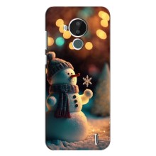 Чехлы на Новый Год Nokia C30 – Снеговик праздничный