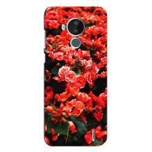 Чехлы с Цветами для Nokia C30 (VPrint) – Цветы красные