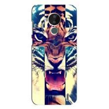 Чехлы с изображением разных животных для Nokia C30 (Яркий Тигр)