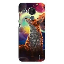 Чехлы с картинкой Лисички для Nokia C30 (VPrint) (Лисица в космосе)