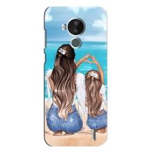 Чехол с печатью для Nokia C30 - (Мама с ребенком) (AlphaPrint) (Мама с доченькой)