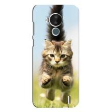Чехлы с Котиками для Nokia C30 (VPrint) (Прыжок кота)