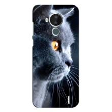 Чехлы с Котиками для Nokia C30 (VPrint) (Серый Кот)