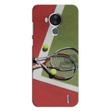 Чохли з прінтом Спортивна тематика для Nokia C30 – Ракетки теніс