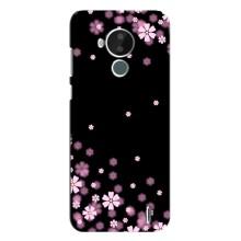 Чехол для Нокиа С30 - с принтом (Дизайнерские) (AlphaPrint) (Цветочки маленькие)