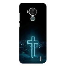 Чехол для Nokia C30 (AlphaPrint) - (Христианские) (Крест и город)