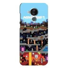 Чехол Майнкрафт на Nokia C30 (AlphaPrint) Minecraft (фон Minecraft)